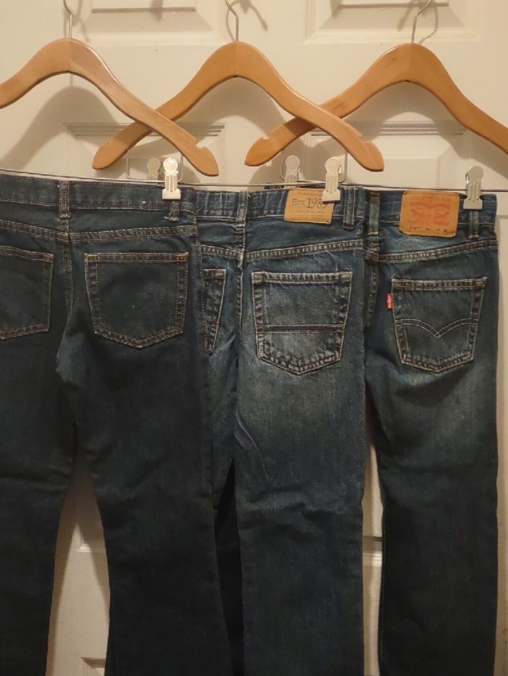 Set 3 Piece Levi's boys Size 8 Bootcut Jeans - Blue Wash boys Size 8 - Picture 4 of 8